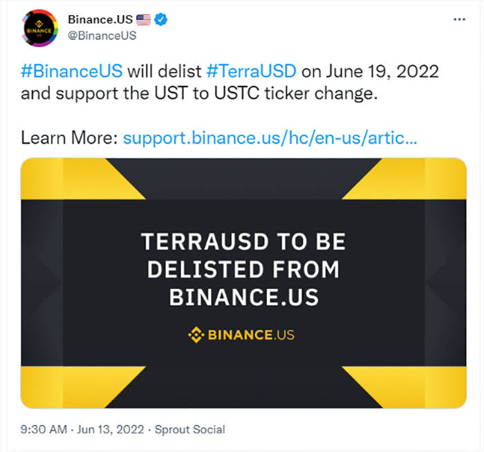 Binance.US 遭集体诉讼<strong></p>
<p>Binance官网</strong>，它在Terra事件中对投资者究竟做了什么？