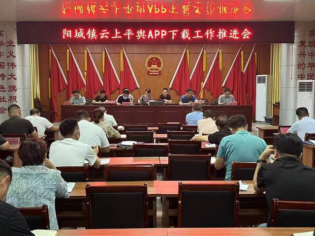 平舆县阳城镇云上平舆APP下载工作推进会