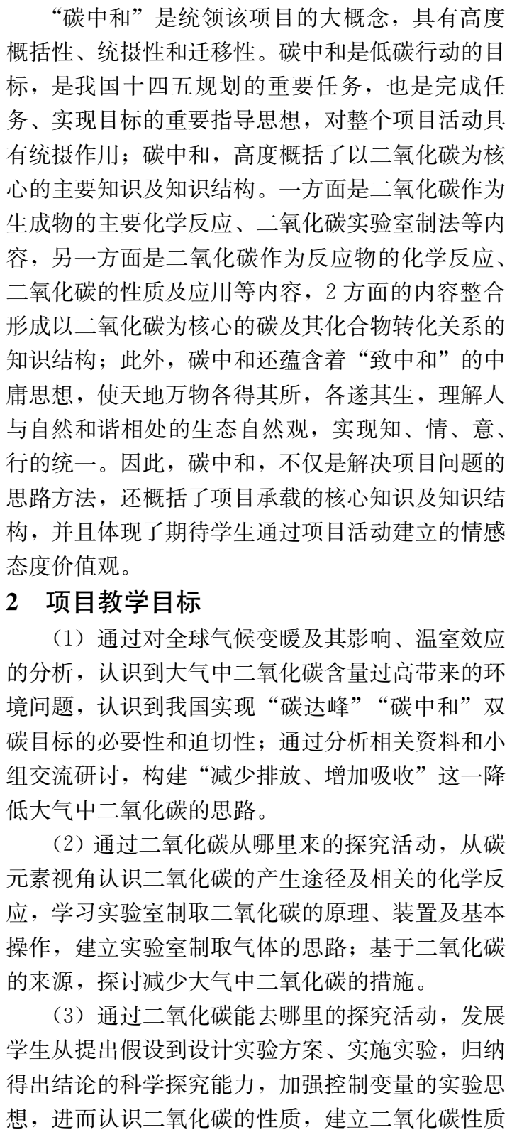 【初中新课标<strong></p>
<p>中币新网址</strong>！跨学科案例！】大概念统领的项目式学习：碳中和！