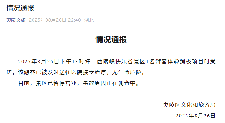景区蹦极绳疑断开<strong></p>
<p>农币网</strong>，游客坠入水中！目击者称坠落高度超40米，水里有血迹，当地文旅局通报